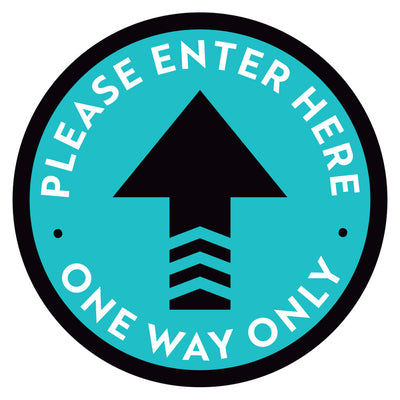 Please Enter Here Arrow Floor Decal