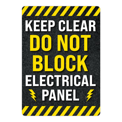 Keep Clear Do Not Block Electrical Panel Warehouse Safety Sign