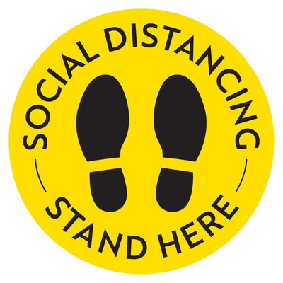 Social Distancing Floor Sticker