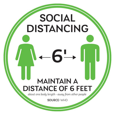 Maintain A Distance Of Six Feet Floor Decal