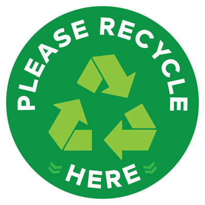 Please Recycle Here Floor Decal