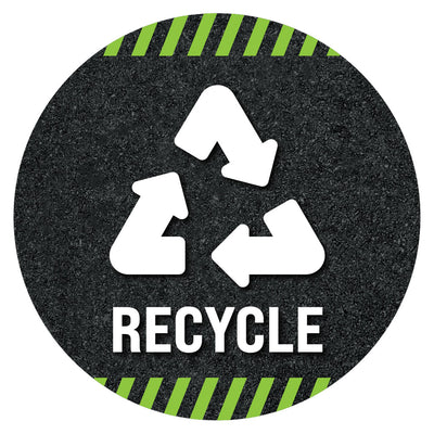 Black Recycle Floor Decal