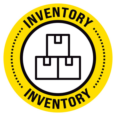 Yellow Inventory Floor Decal