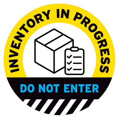 Yellow Inventory In Progress Do Not Enter Floor Decal